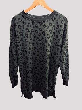 Old Navy Oversized Leopard Tunic Sweatshirt - Size XL